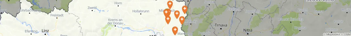 Map view for Pharmacies emergency services nearby Ringelsdorf-Niederabsdorf (Gänserndorf, Niederösterreich)